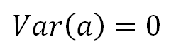 Variance of non-random variable