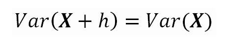 Variance of displaced variable